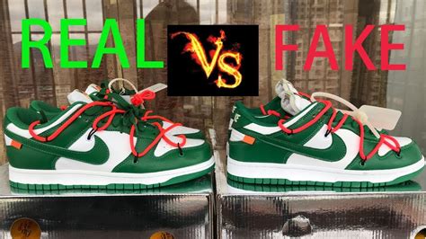 nike dunk off white pine green real vs fake|pine green dunk low.